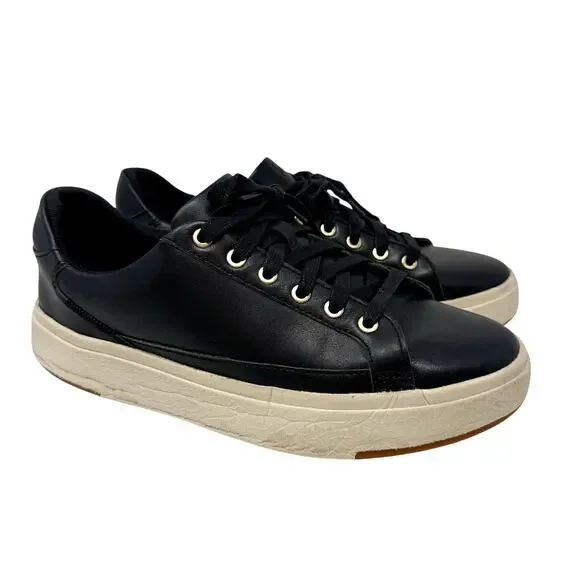 Kizik Vegas Hands Free Sneaker Black Women 7.5 Men 6 WIDE Walking Comfort Oxford - Picture 1 of 6